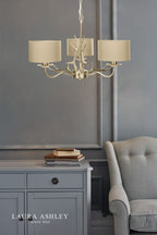 Laura Ashley Mulroy 3 Light Armed Pendant Champagne With Shade