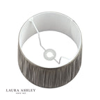 Laura Ashley Hemsley Pleated Silk Empire Drum Shade Grey 25cm/10 inch