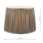 Laura Ashley Hemsley Pleated Silk Empire Drum Shade Grey 25cm/10 inch