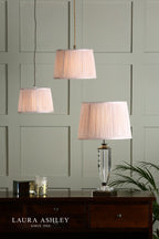 Laura Ashley Hemsley Pleated Silk Empire Drum Shade Pink 20cm/8 inch
