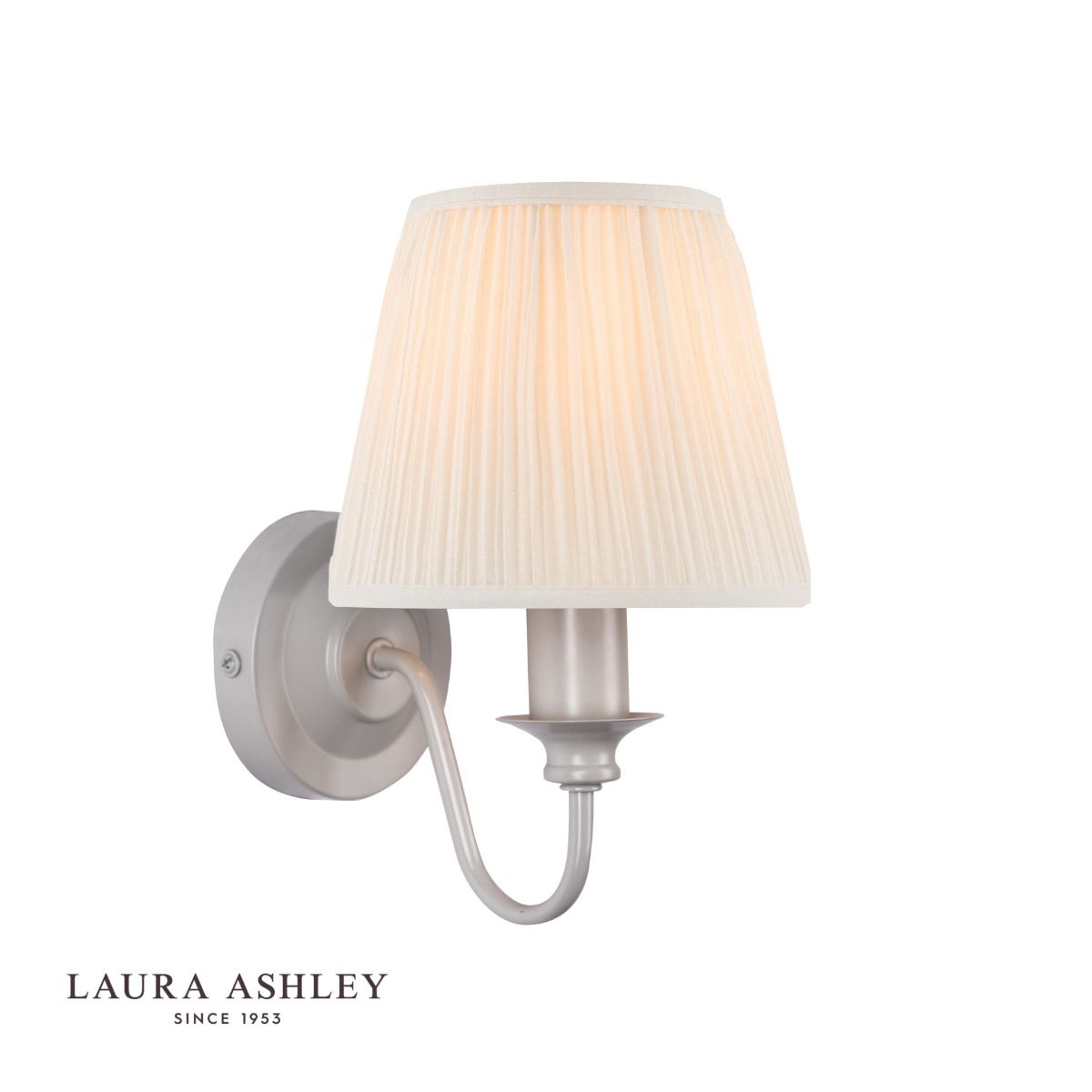 Laura Ashley Ellis Wall Light Grey With Shade