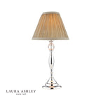 Laura Ashley Ellis Table Lamp Polished Chrome and Crystal With Shade