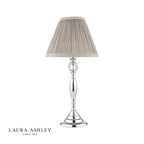 Laura Ashley Ellis Table Lamp Polished Chrome and Crystal With Shade