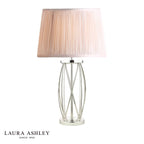 Laura Ashley Beckworth Small Table Lamp Polished Nickel Glass Base Only