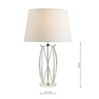 Laura Ashley Beckworth Small Table Lamp Polished Nickel Glass Base Only