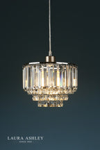 Laura Ashley Vienna Easy Fit Pendant Crystal & Polished Chrome