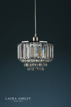 Laura Ashley Vienna Easy Fit Pendant Crystal & Polished Chrome