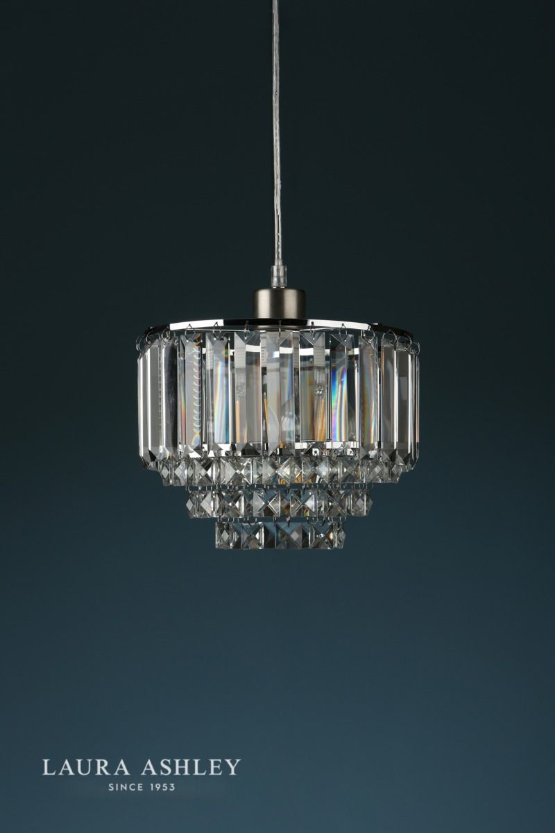 Laura Ashley Vienna Easy Fit Pendant Crystal & Polished Chrome