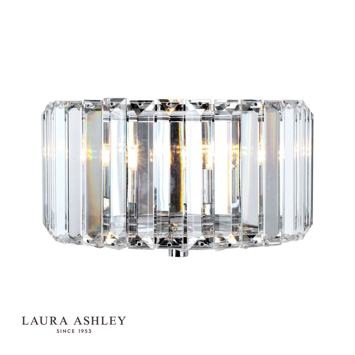 Laura Ashley Fernhurst Wall Light Crystal and Polished Chrome