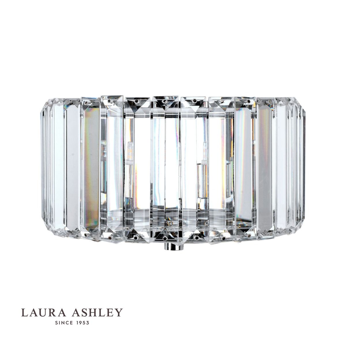 Laura Ashley Fernhurst Wall Light Crystal and Polished Chrome