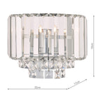 Laura Ashley Vienna Wall Light Polished Chrome Crystal