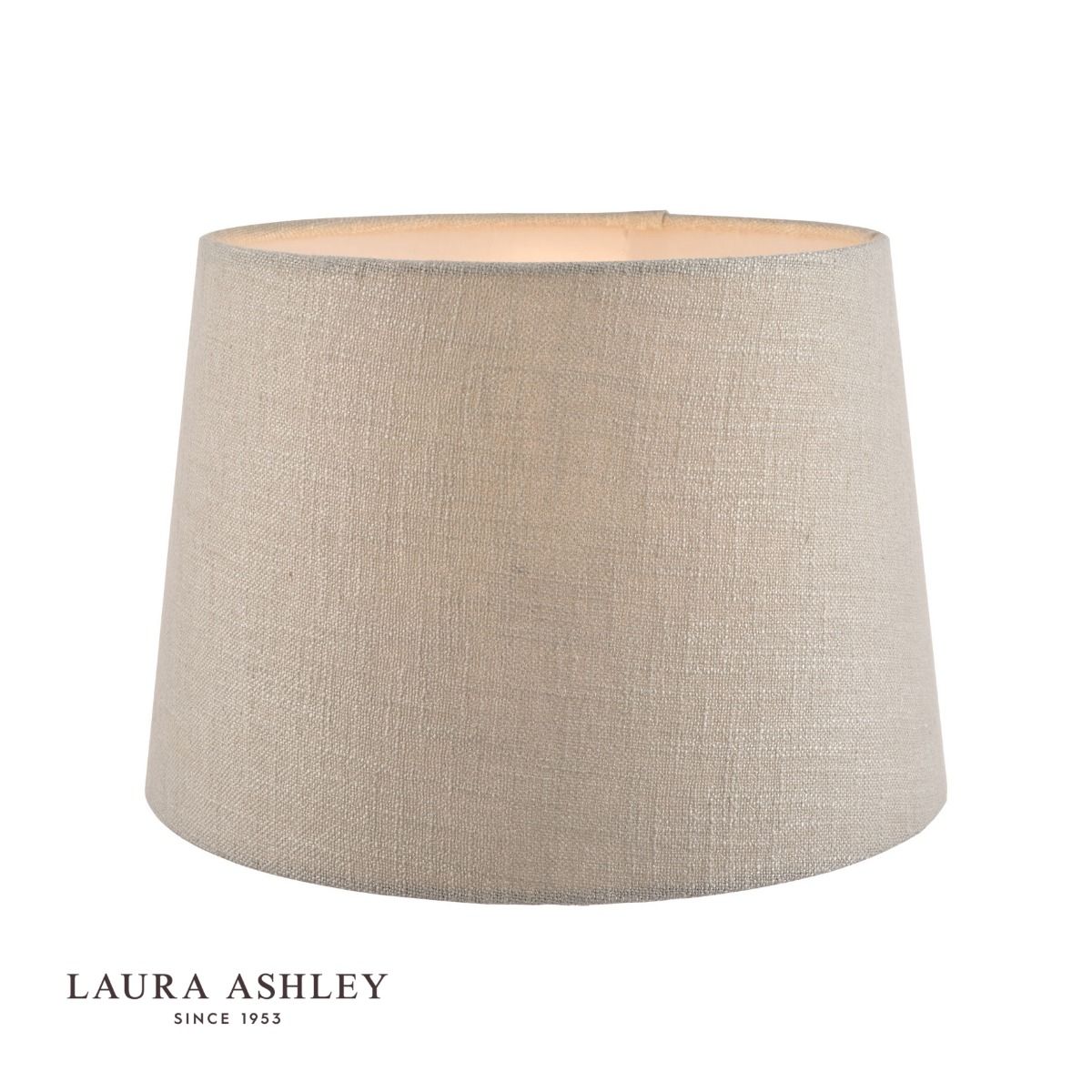 Laura Ashley Bacall Linen Empire Drum Shade Silver 25cm/10 inch