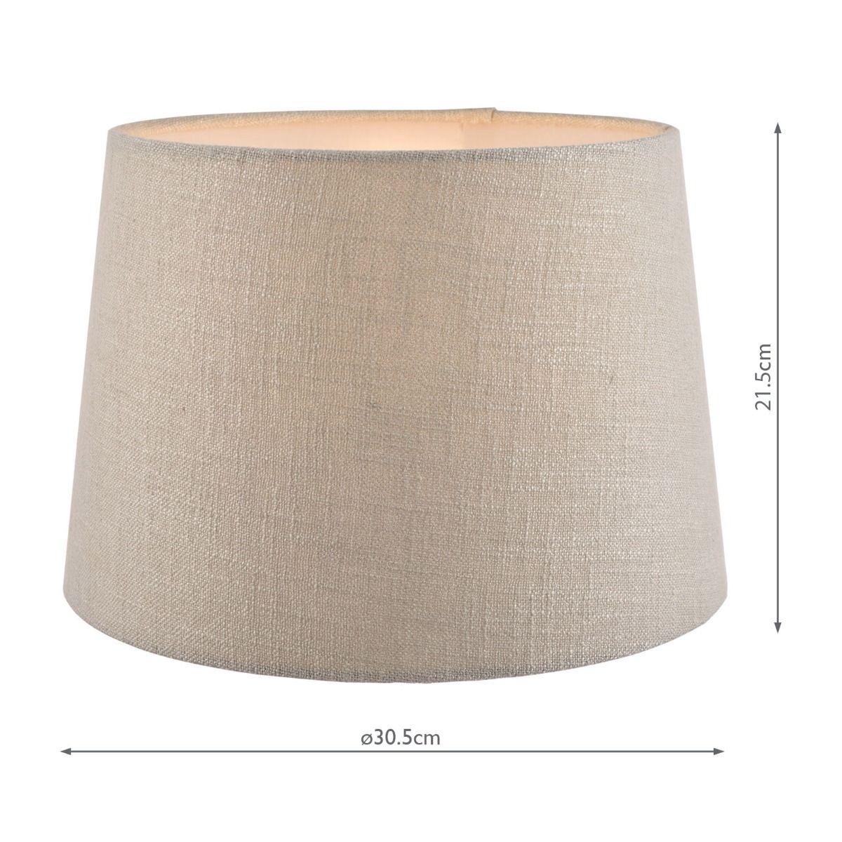 Laura Ashley Bacall Linen Empire Drum Shade Silver 30cm/12 inch