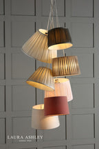 Laura Ashley Bacall Linen Empire Drum Shade Silver 35cm/14 inch