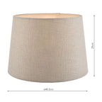 Laura Ashley Bacall Linen Empire Drum Shade Silver 40cm/16 inch