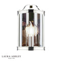 Laura Ashley Harrington Wall Light Polished Nickel Glass