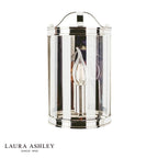 Laura Ashley Harrington Wall Light Polished Nickel Glass