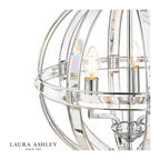 Laura Ashley Aidan 5lt Pendant Glass & Polished Chrome