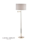 Laura Ashley Marlowe Swing Arm Floor Lamp Polished Nickel With Shade