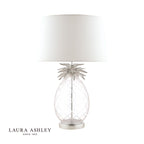 Laura Ashley Large Pineapple Table Lamp Glass & Brushed Chrome With Shade