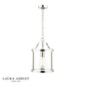 Laura Ashley Harrington Lantern Polished Nickel Glass