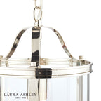 Laura Ashley Harrington Lantern Polished Nickel Glass
