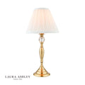 Laura Ashley Ellis Table Lamp Antique Brass and Crystal With Shade