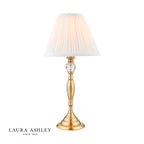 Laura Ashley Ellis Table Lamp Antique Brass and Crystal With Shade