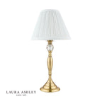 Laura Ashley Ellis Table Lamp Antique Brass and Crystal With Shade