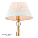 Laura Ashley Ellis Table Lamp Antique Brass and Crystal With Shade