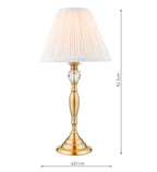Laura Ashley Ellis Table Lamp Antique Brass and Crystal With Shade