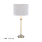 Laura Ashley Highgrove Table Lamp Matt Antique Brass With Shade