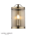 Laura Ashley Harrington Wall Light Antique Brass and Glass