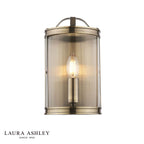Laura Ashley Harrington Wall Light Antique Brass and Glass