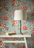 Laura Ashley Tate Table Lamp Distressed Grey and Polished Chrome Base Only