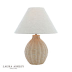Laura Ashley Small Fernhill Table Lamp Matt Cream With Shade
