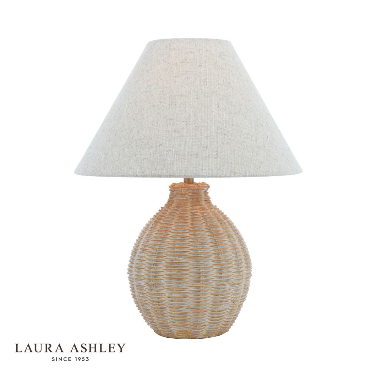 Laura Ashley Small Fernhill Table Lamp Matt Cream With Shade