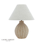 Laura Ashley Small Fernhill Table Lamp Matt Cream With Shade