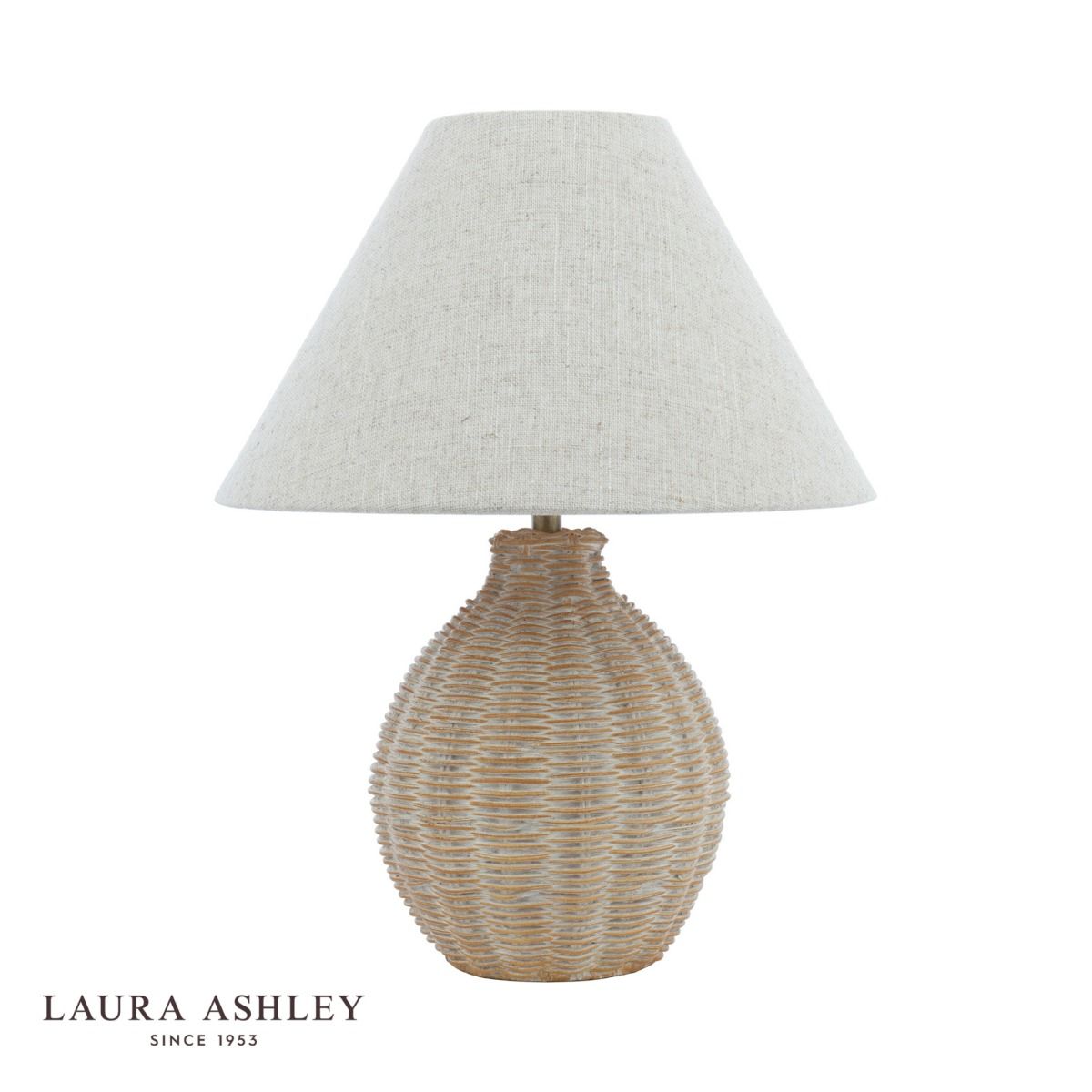 Laura Ashley Small Fernhill Table Lamp Matt Cream With Shade