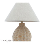 Laura Ashley Small Fernhill Table Lamp Matt Cream With Shade