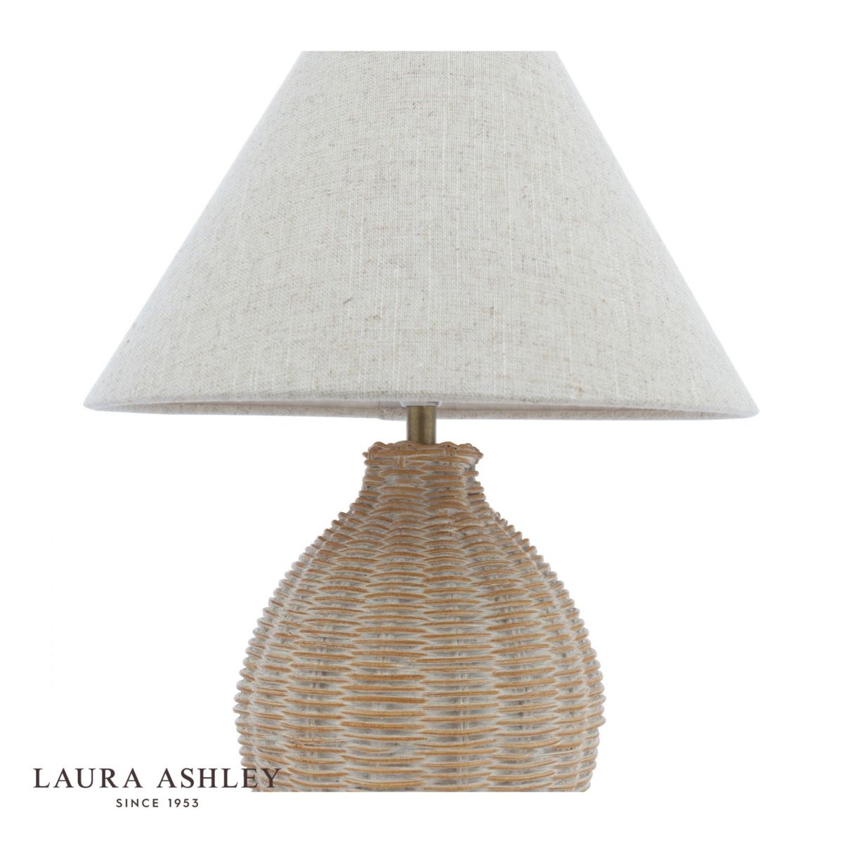 Laura Ashley Small Fernhill Table Lamp Matt Cream With Shade