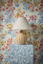 Laura Ashley Small Fernhill Table Lamp Matt Cream With Shade