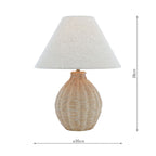 Laura Ashley Small Fernhill Table Lamp Matt Cream With Shade