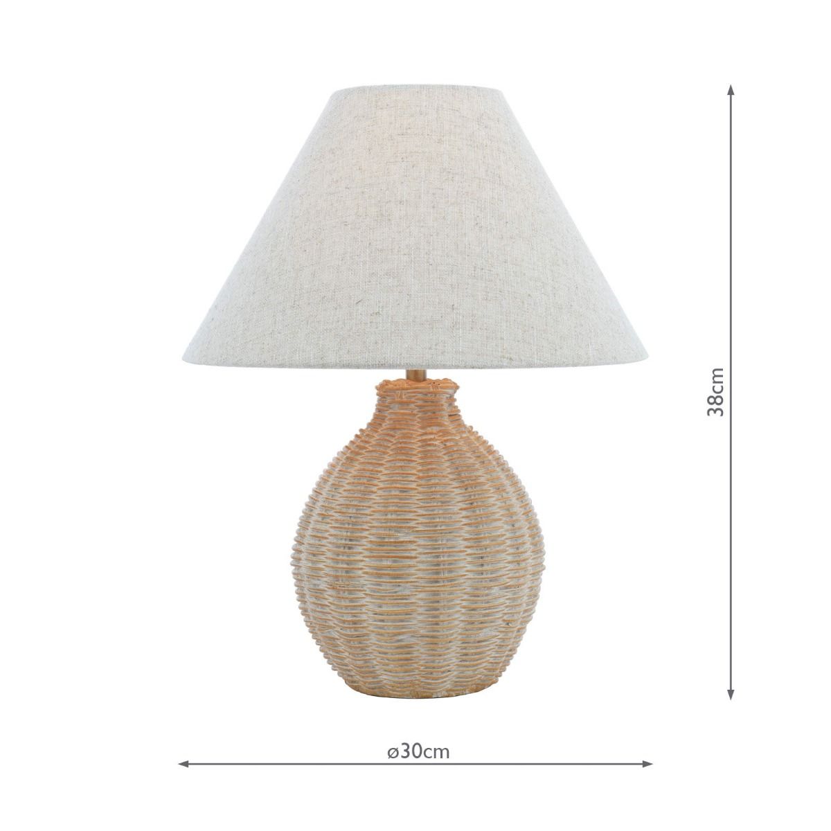 Laura Ashley Small Fernhill Table Lamp Matt Cream With Shade