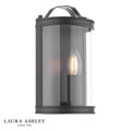Laura Ashley Harrington Wall Light Matt Black and Glass