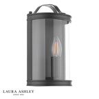 Laura Ashley Harrington Wall Light Matt Black and Glass
