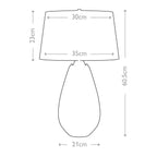 Lena 2 Light Small Plum Table Lamp