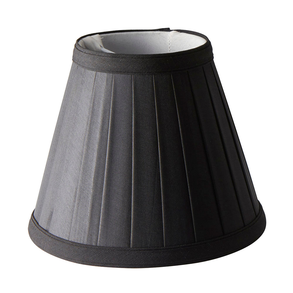 Pleated Black Clip-on Candle Shade