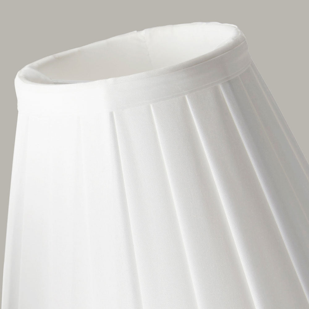 Pleated White Clip-on Candle Shade