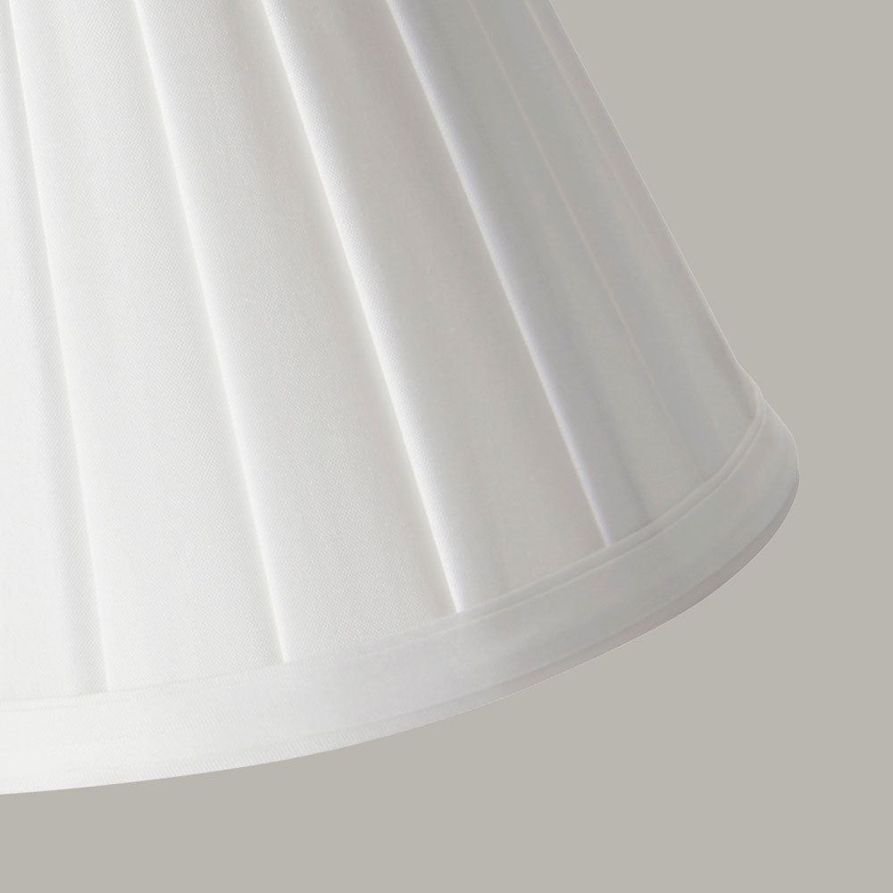 Pleated White Clip-on Candle Shade